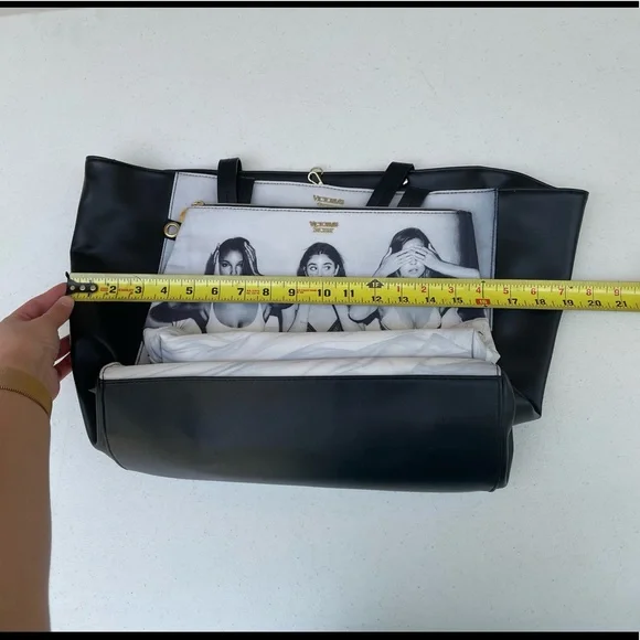 Rare Victoria’s Secret Hear, See, & Speak No Evil Tote & Mini Bag Purse Set - Picture 12 of 13